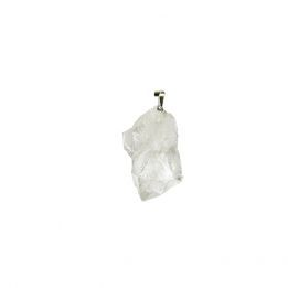 Colgante Bruto Punta Anilla Drusa Cuarzo Cristal